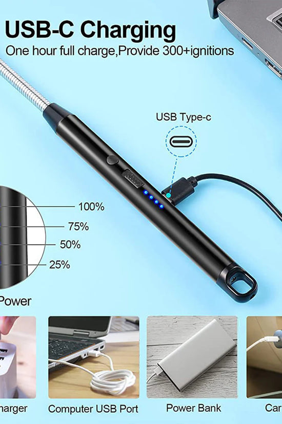 Flexible Electric Arc Lighter – USB Rechargeable, Windproof, Flameless Plasma Ignition