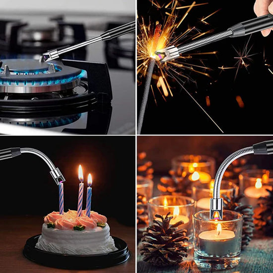 Flexible Electric Arc Lighter – USB Rechargeable, Windproof, Flameless Plasma Ignition