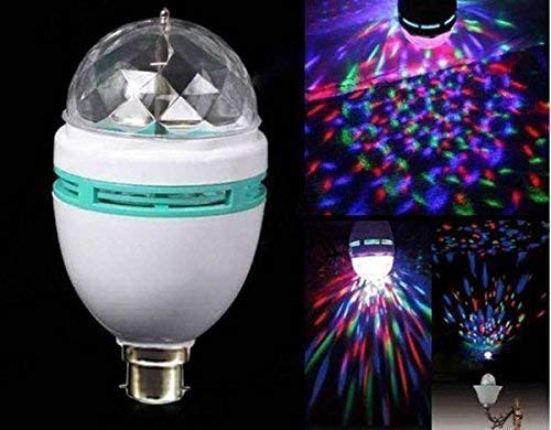 360 Degree Led Crystal Rotating Bulb Magic Disco Led Rotating Bulb Light Lamp