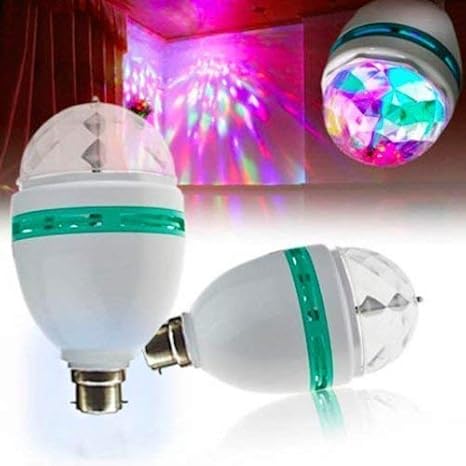 360 Degree Led Crystal Rotating Bulb Magic Disco Led Rotating Bulb Light Lamp