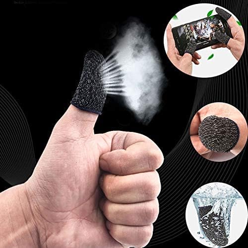 PS Thumb & Finger Sleeve for Mobile Gaming with Super Conductive Fiber Fabric (pack of 12)