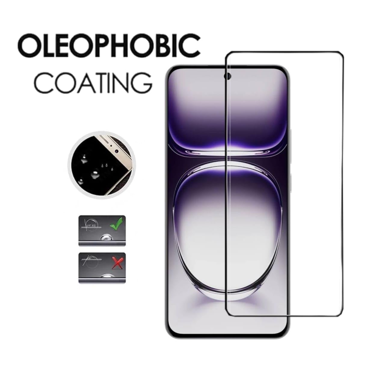 Zoid Tempered Glass Screen Protector Designed for Moto G85 5G , Moto G96 and moto 50 Fusion Full HD Quality UV Tempered Glass Edge to Edge Screen Coverage with Easy Installation Kit