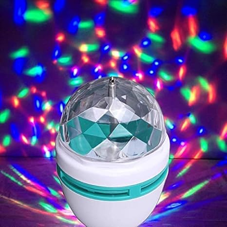 360 Degree Led Crystal Rotating Bulb Magic Disco Led Rotating Bulb Light Lamp