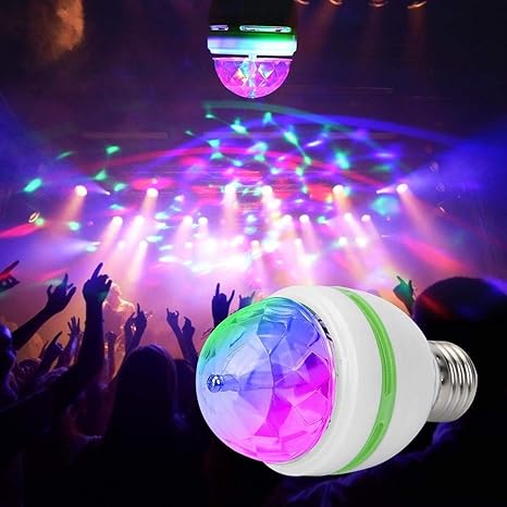 360 Degree Led Crystal Rotating Bulb Magic Disco Led Rotating Bulb Light Lamp