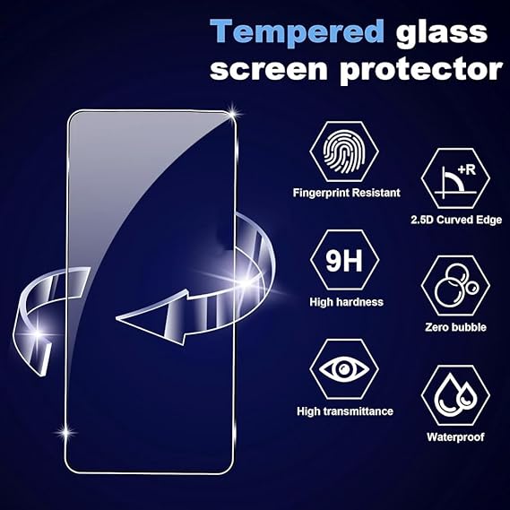 Tempered Glass Screen Protector Compatible for Nothing Phone 3A / Nothing Phone 3A Pro with Edge to Edge Coverage and Easy Installation kit