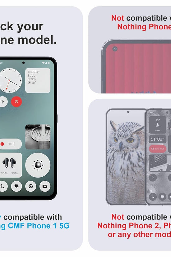 Tempered Glass Screen Protector Compatible For Nothing CMF Phone 1