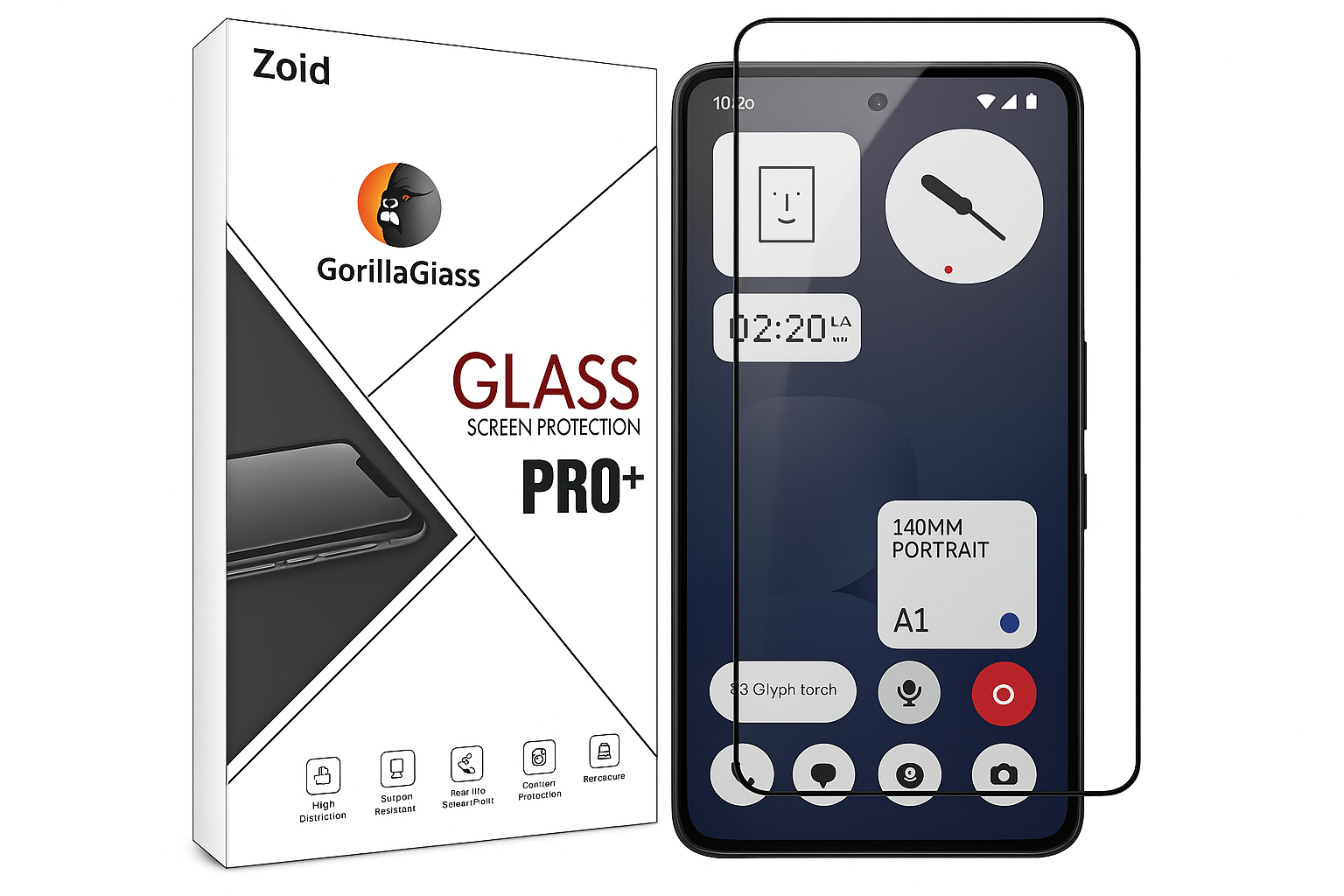 Zoid Tempered Glass for Nothing Phone (3a), Nothing Phone (3a), Nothing Phone 3A Plus 5G, Nothing 3A Plus 5G  (Pack of 1)