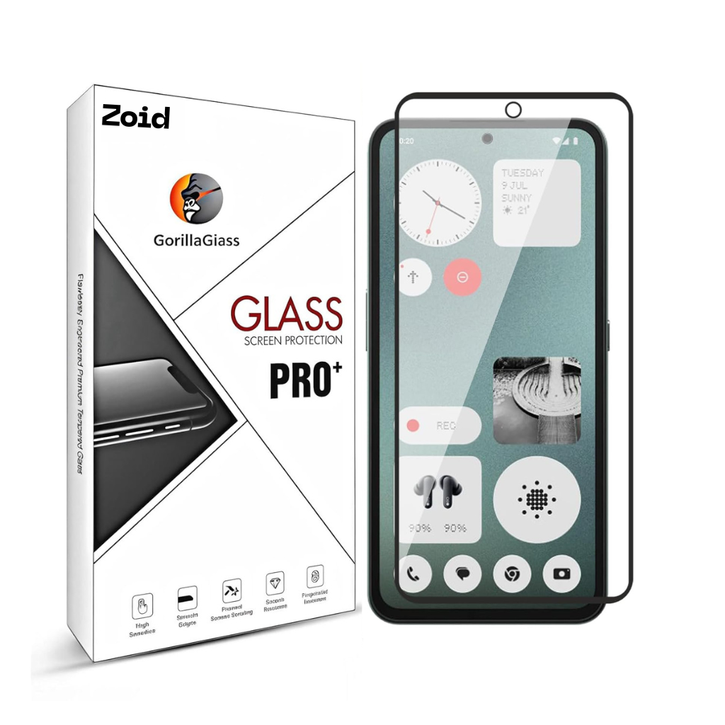 Tempered Glass Screen Protector Compatible for Nothing Phone 3A / Nothing Phone 3A Pro with Edge to Edge Coverage and Easy Installation kit