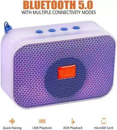 Zoid 100% High Bass Quality Mini Speaker Lighting Premium Quality 3d Sound Speaker 10 W Bluetooth Speaker